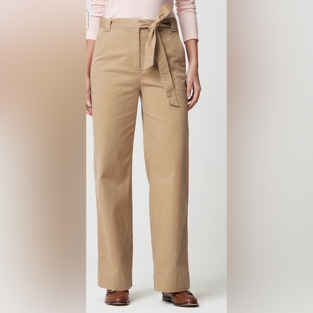 J. Crew Tan High-Waisted Pants